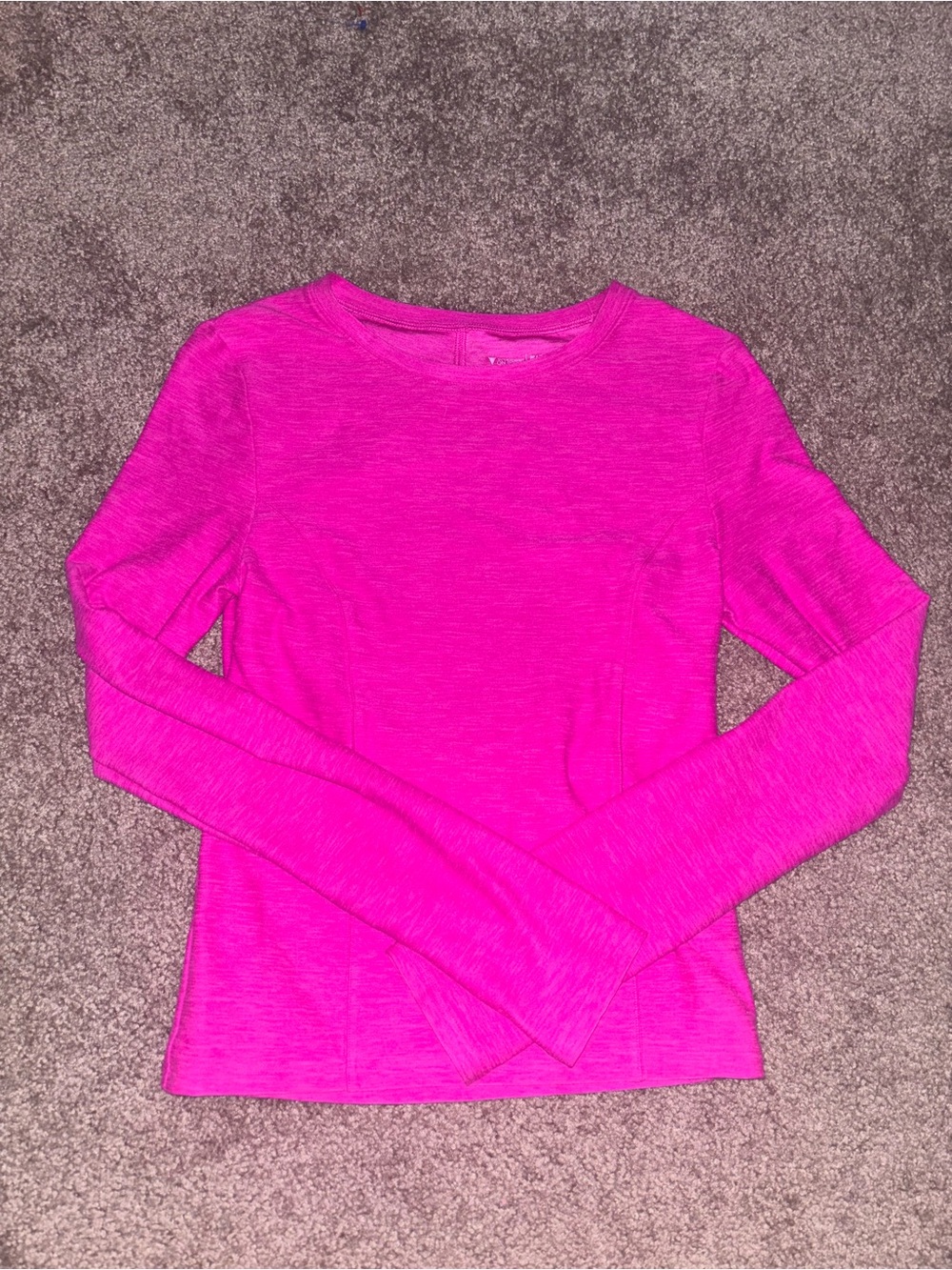 Victoria’s Secret Women’s Long Sleeve Workout Top w Open Back - Hot Pink